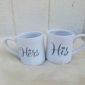 Dayspring His & Hers - hand Thrown religious coffee mug set